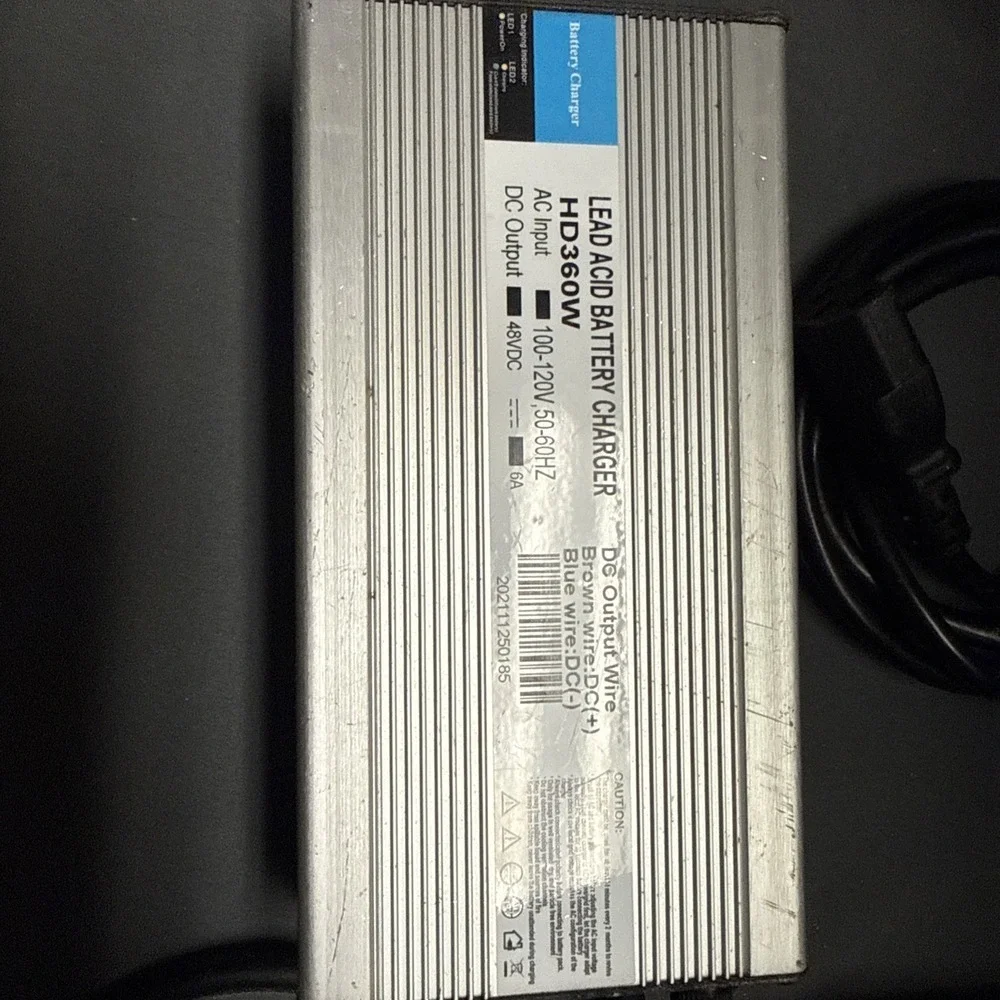 Lead Acid Battery Charger HD360W 100/120V,Output 48VDC, 3 Pin Round Plug